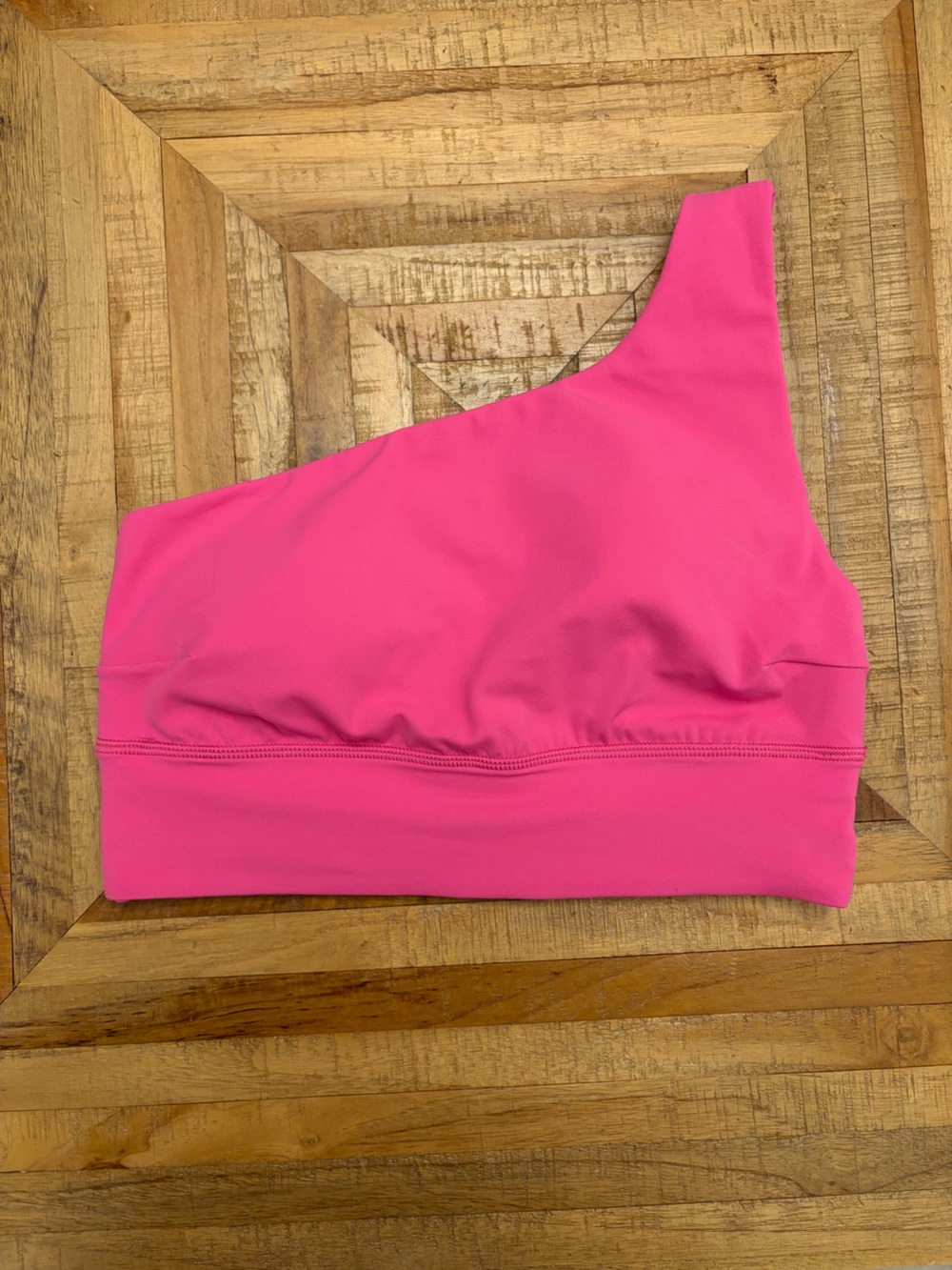 lululemon athletica One-Shoulder Sports Bra in Hot Pink